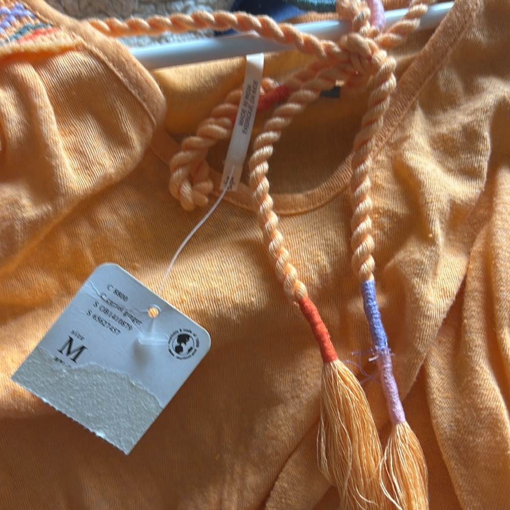 Free People! Market Tee In Carrot Ginger NWT! - Picture 9 of 10